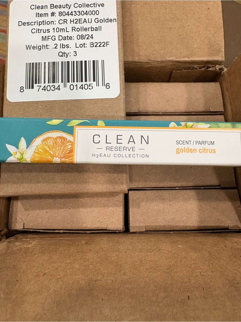 Clean Reserve Golden Citrus 10ML Rollerball Case Pack of 24 new in box